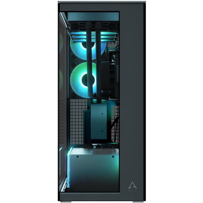 Arctic Xtender (Black) mirrow black window with GPU vertical mount 2