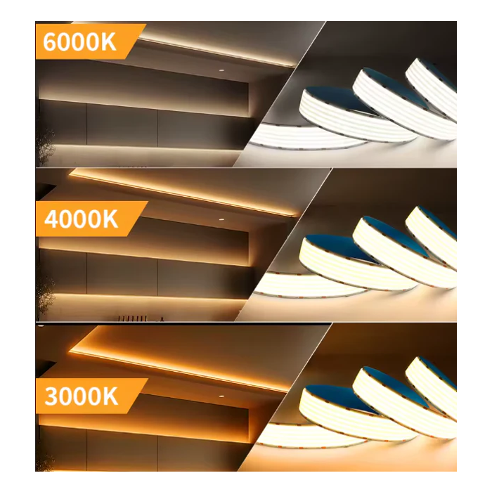 Bande LED COB 24VDC 36W 1680LEDs/M 6000K IP20 5M 2 Bande LED COB 24VDC 36W 1680LEDs/M 6000K IP20 5M 2