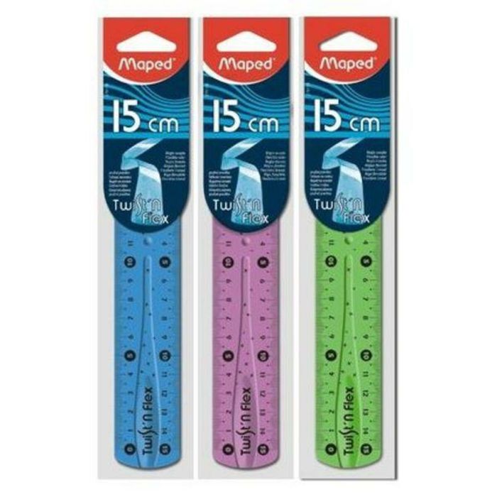 jeu de règles Maped Twist'n Flex Multicouleur 15 cm 20 Unités 1 jeu de règles Maped Twist'n Flex Multicouleur 15 cm 20 Unités 1