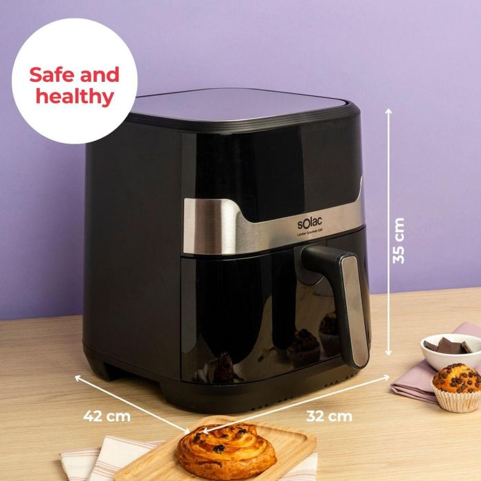 Friteuse à Air Solac Noir 1700 W 8 L Friteuse à Air Solac Noir 1700 W 8 L