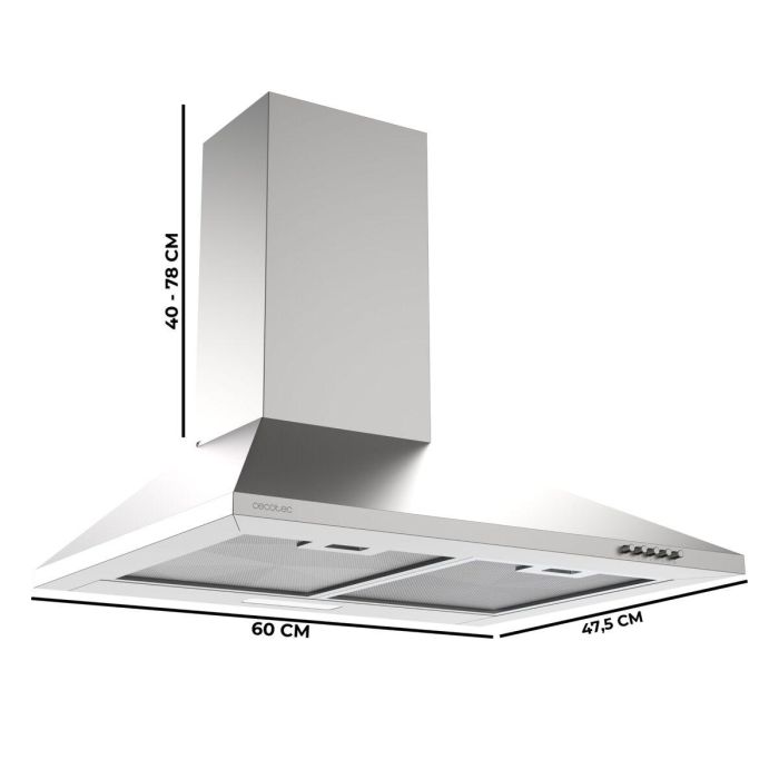 Hotte standard Cecotec Flux PM 604000 Acier 1