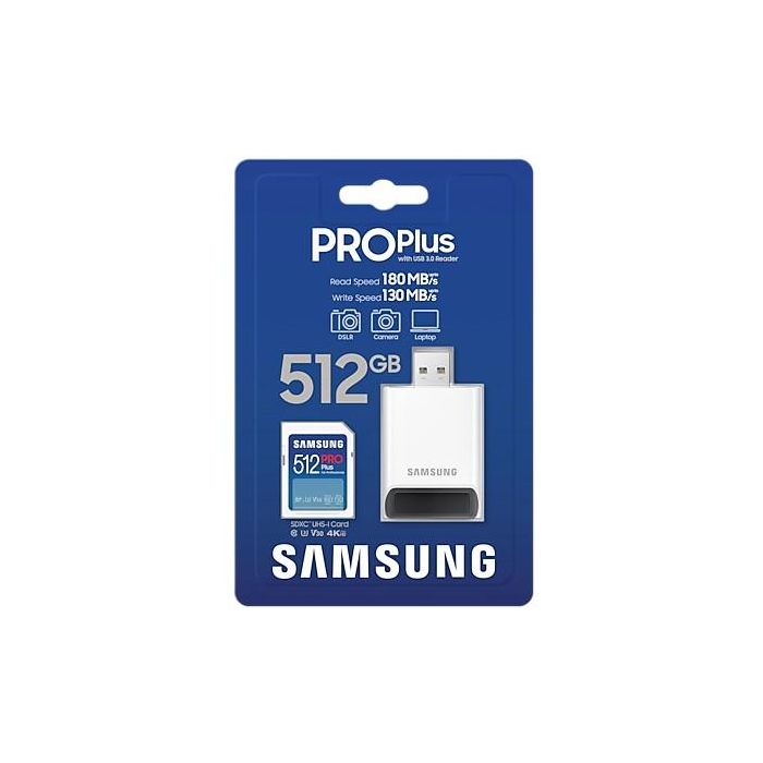 CARD Card 512GB Samsung XC PRO Plus (2023)(CL10) Reader retail 7