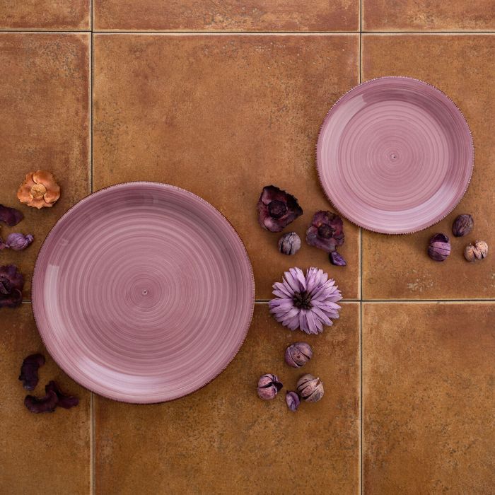 Assiettes Quid Vita Peoni Rose Céramique 18 Pièces 3