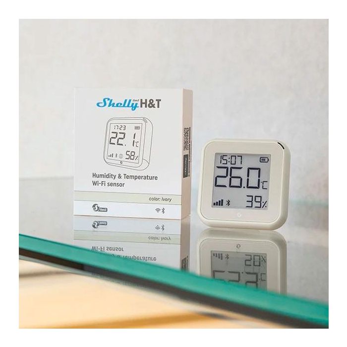 Shelly Plug & Play "H&T Gen. 3 Matte Ivory" Temperatur- & Feuchtigkeitssensor WLAN BT USB-C / Batterie (n.e.) 1 Shelly Plug & Play "H&T Gen. 3 Matte Ivory" Temperatur- & Feuchtigkeitssensor WLAN BT USB-C / Batterie (n.e.) 1