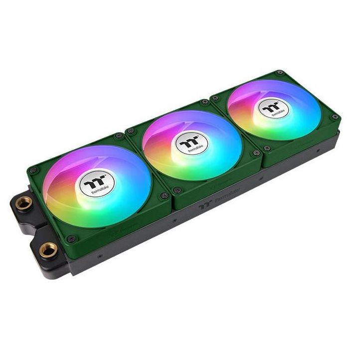 120mm Thermaltake CT120 EX Reverse ARGB Sync PC Cooling Fan Racing Green 3 Pack 1