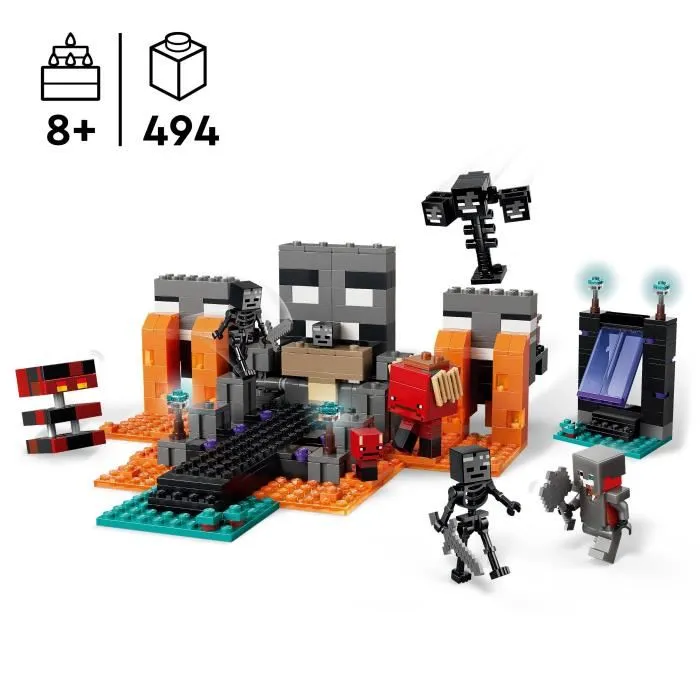 LEGO Minecraft 21590 La Bataille du Wither - Jouet de Construction pour Gamer, Figurines, Portail du Nether - Pour Enfants des 8 Ans LEGO Minecraft 21590 La Bataille du Wither - Jouet de Construction pour Gamer, Figurines, Portail du Nether - Pour Enfants des 8 Ans