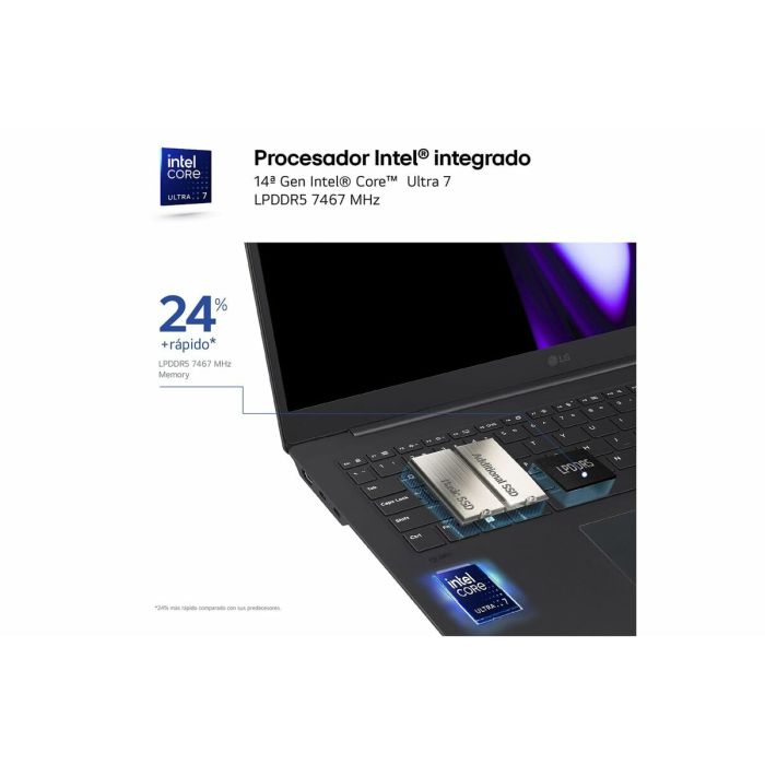 Ordinateur Portable LG 16ZD90SP-A.AX78B 16" 1,4 GHz Intel Core Ultra 7 155H 32 GB RAM 1 TB HDD 1 TB SSD Espagnol Qwerty 4 Ordinateur Portable LG 16ZD90SP-A.AX78B 16" 1,4 GHz Intel Core Ultra 7 155H 32 GB RAM 1 TB HDD 1 TB SSD Espagnol Qwerty 4
