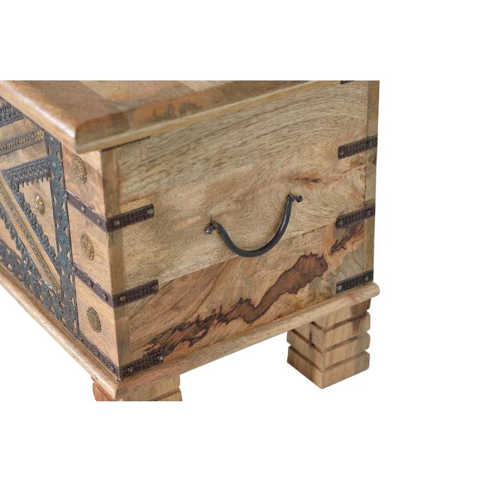 GINER Y COLOMER - Buffet en bois de manguier massif avec détails métal repoussé - Finition naturelle - 46 x 116 x 40 cm 4 GINER Y COLOMER - Buffet en bois de manguier massif avec détails métal repoussé - Finition naturelle - 46 x 116 x 40 cm 4