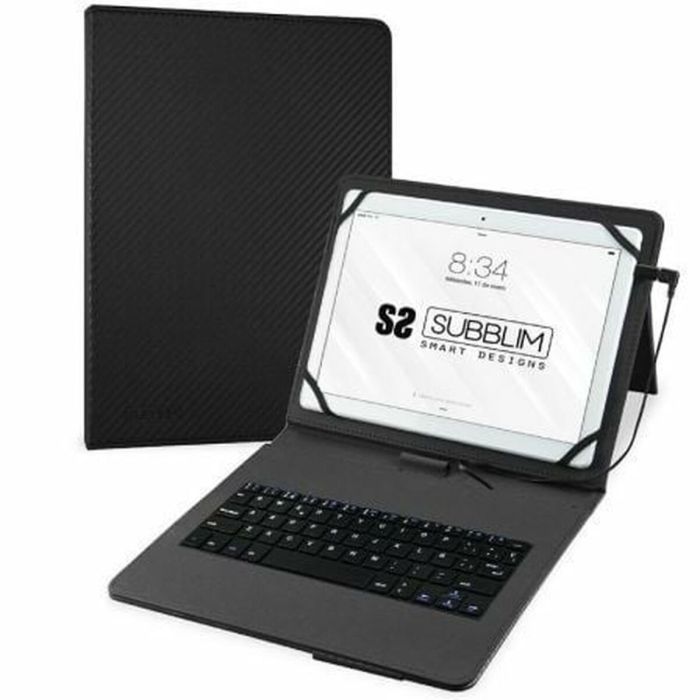 Housse pour Tablette et Clavier Subblim SUB-KT1-USB001 Noir Espagnol Qwerty 1