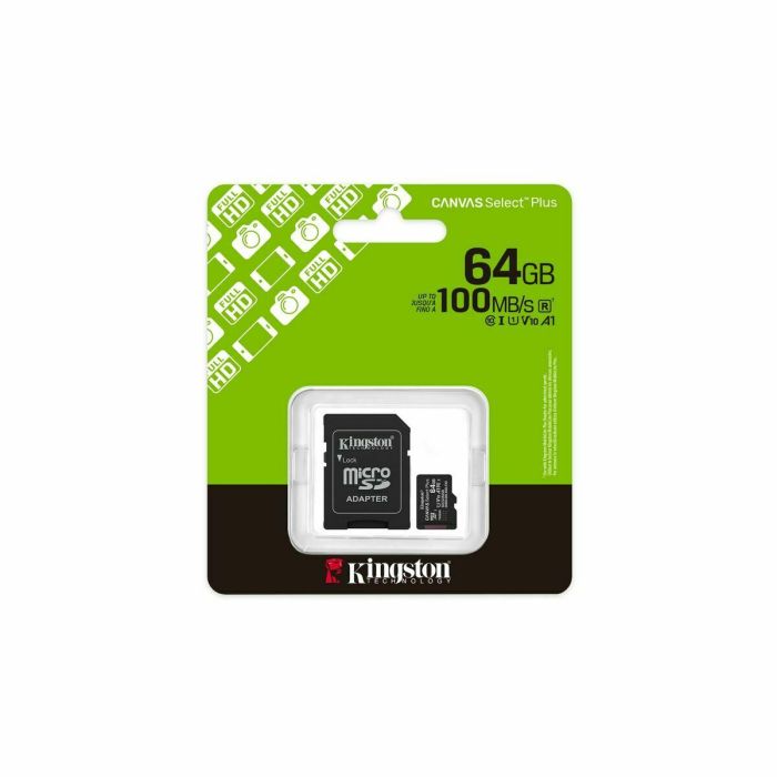 Carte Mémoire Micro SD avec Adaptateur Kingston SDCS3/64GB 64 GB 15