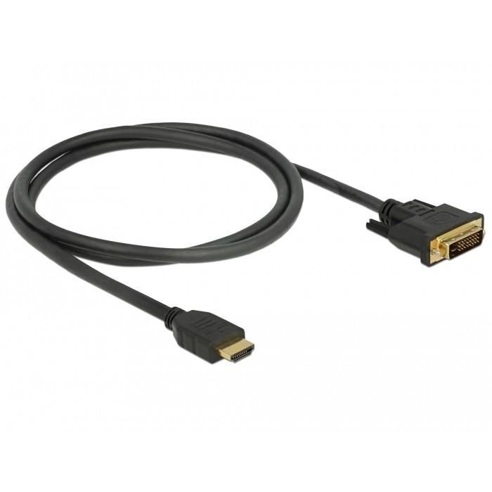 DELOCK HDMI zu DVI 24+1 Kabel bidirektional 1 m 1 DELOCK HDMI zu DVI 24+1 Kabel bidirektional 1 m 1