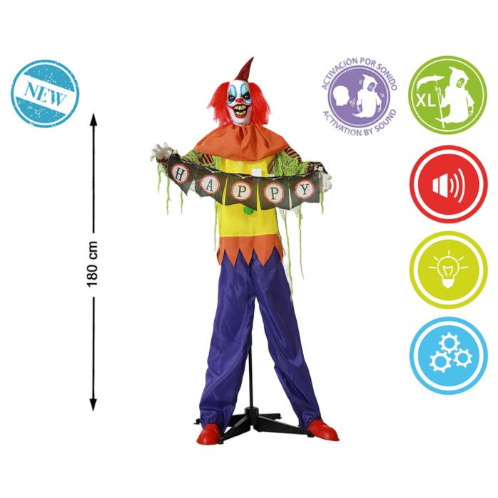 Décoration d'Halloween Clown 180 x 120 x 18 cm 1 Décoration d'Halloween Clown 180 x 120 x 18 cm 1
