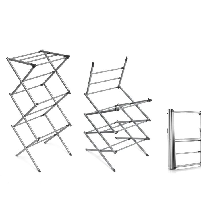 Séchoir à Linge Métallique Pliable et Extensible avec 3 Hauteurs Cloxy InnovaGoods 11 Barres 2