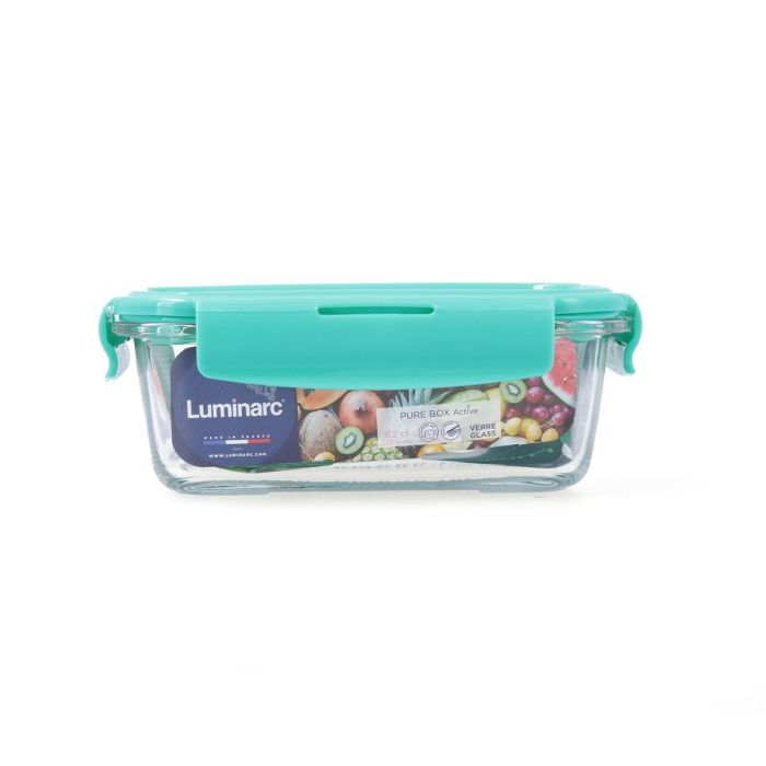 Recipiente Rectangular Hermético Vidrio Pure Box Holy Luminarc 82 cL 4 Recipiente Rectangular Hermético Vidrio Pure Box Holy Luminarc 82 cL 4