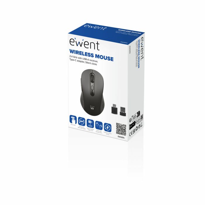 Pointe Ewent EW3204 Noir Gris 1600 dpi 11 Pointe Ewent EW3204 Noir Gris 1600 dpi 11