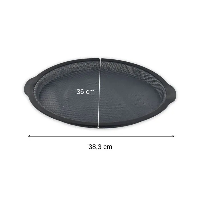 Zenker Moule à Pizza en Silicone Fibre de Verre Noir Ø 36 cm - Pour Pizzas et Tartes Flambées - Démoulage Facile