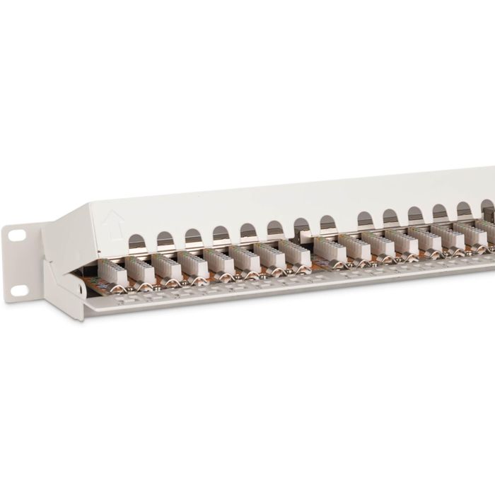 DIGITUS Patchpanel 1HE 24-Port Cat6 geschirmt grau 2 DIGITUS Patchpanel 1HE 24-Port Cat6 geschirmt grau 2