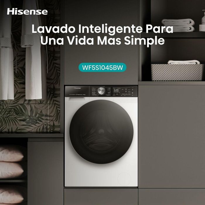 Machine à laver Hisense WF5S1045BW 59,5 cm 1400 rpm 10,5 kg 16