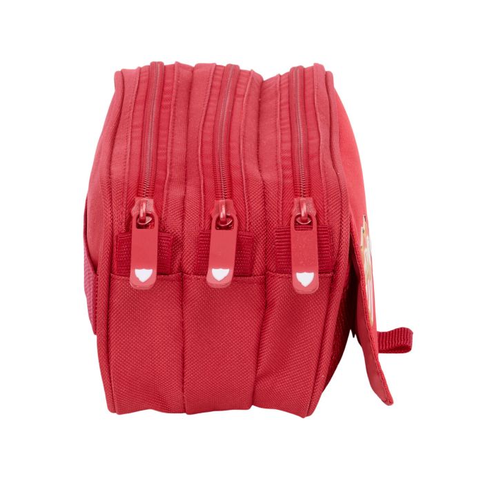 Trousse Fourre-Tout Triple Sevilla Fútbol Club Rouge 21,5 x 10 x 8 cm 3