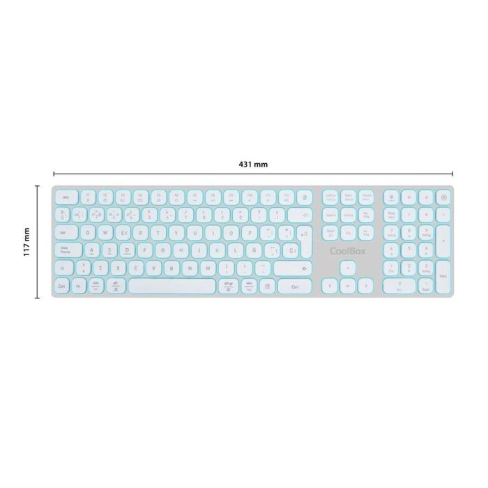 clavier et souris CoolBox COO-TEW02-BKW Blanc 6