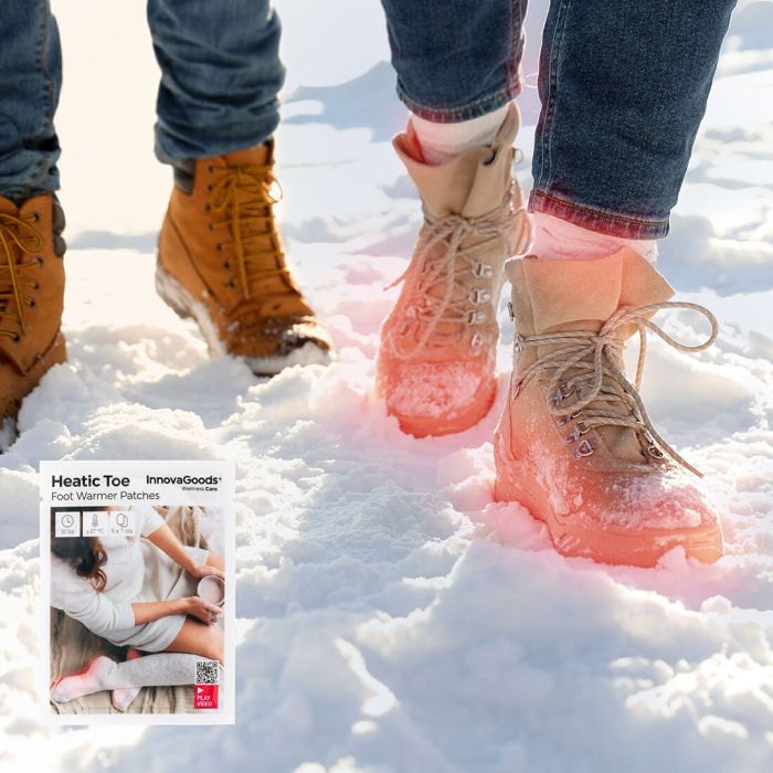 Patchs chauffants pour les pieds Heatic Toe InnovaGoods 10 Unités