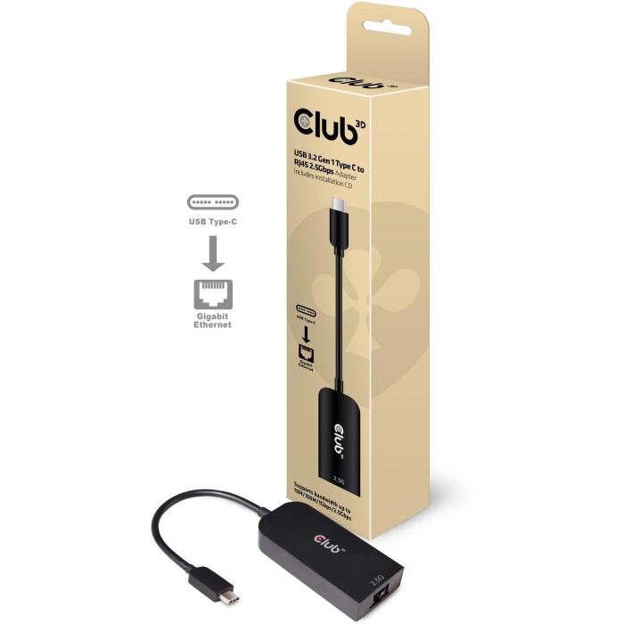 Club3D Adapter USB 3.2 Typ C > RJ45 2.5Gb St/Bu