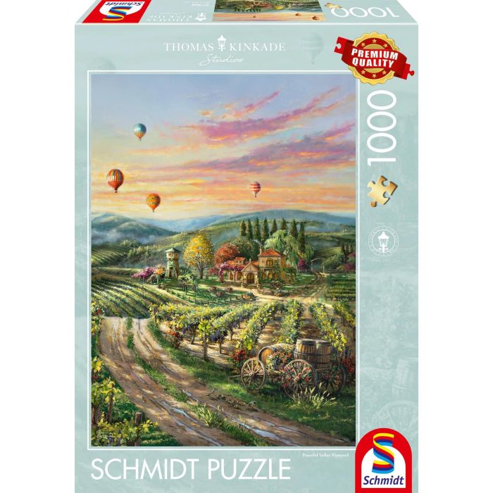 Schmidt Spiele - Puzzle Peaceful Valley Vineyard 1000 Pièces - Paysage Détailé - À Partir de 14 Ans Schmidt Spiele - Puzzle Peaceful Valley Vineyard 1000 Pièces - Paysage Détailé - À Partir de 14 Ans