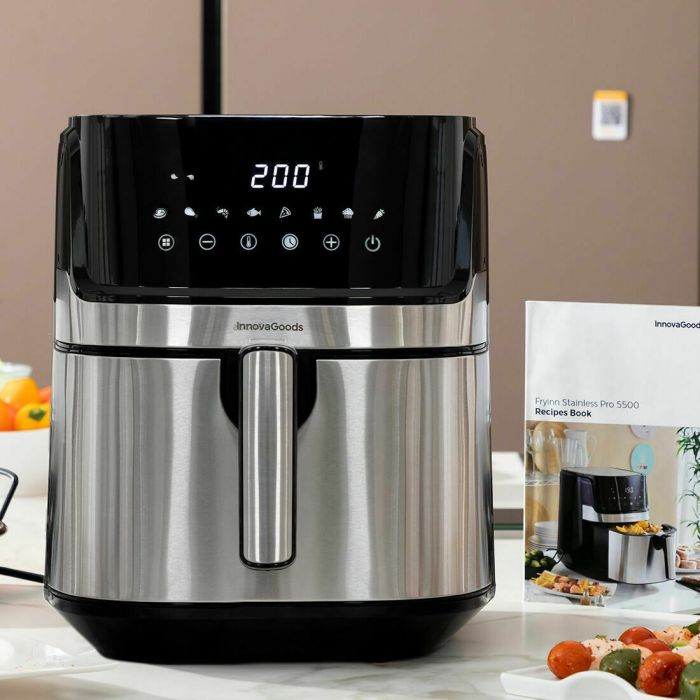 Pack Friteuse à Air et Panier en Silicone Pliable InnovaGoods 12 Pack Friteuse à Air et Panier en Silicone Pliable InnovaGoods 12