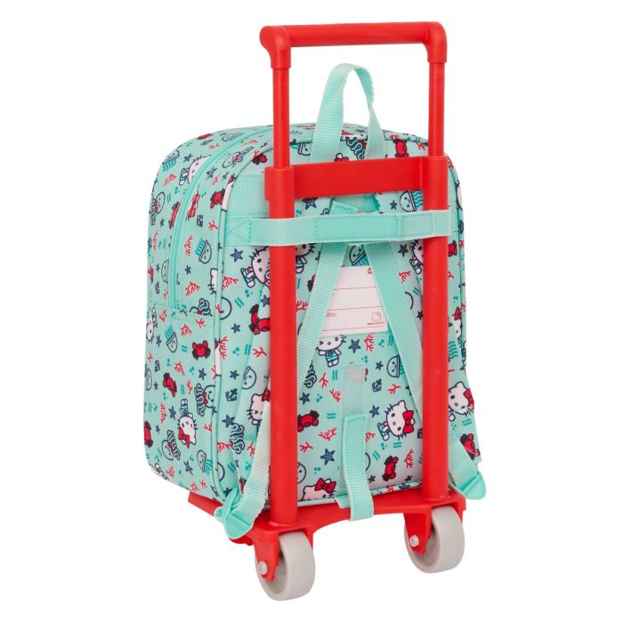 Cartable à roulettes Hello Kitty Sea lovers Turquoise 22 x 27 x 10 cm 2