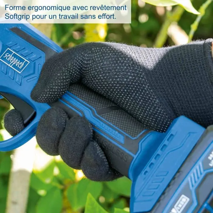 Scheppach BC-PRS28-X Sécateur électrique sans fil 28V 20V - Coupe 28 mm - Batterie 20V 2Ah IXES avec chargeur Scheppach BC-PRS28-X Sécateur électrique sans fil 28V 20V - Coupe 28 mm - Batterie 20V 2Ah IXES avec chargeur