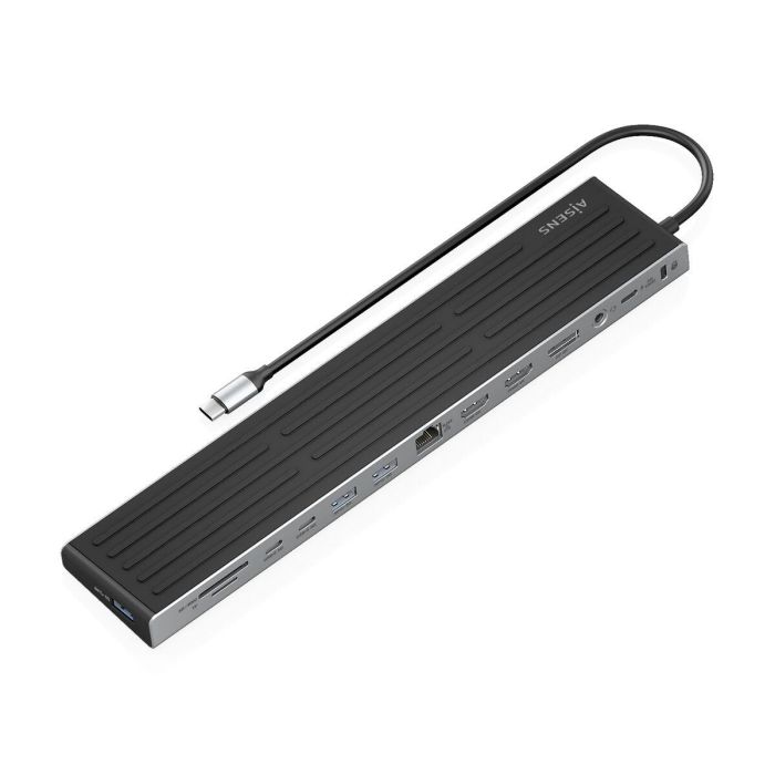 Hub USB Aisens ASUC-13P042-GR Gris 100 W 2