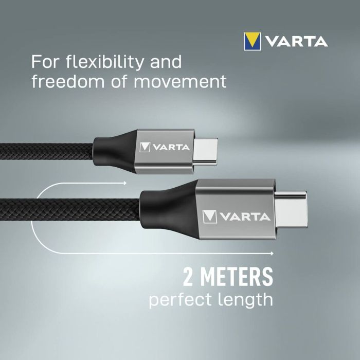 Câble USB-C Varta 2 m Noir 1
