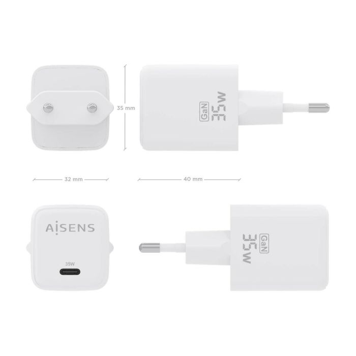 Chargeur mural Aisens ASCH-35W1P016-W Blanc 35 W (1 Unité) 3