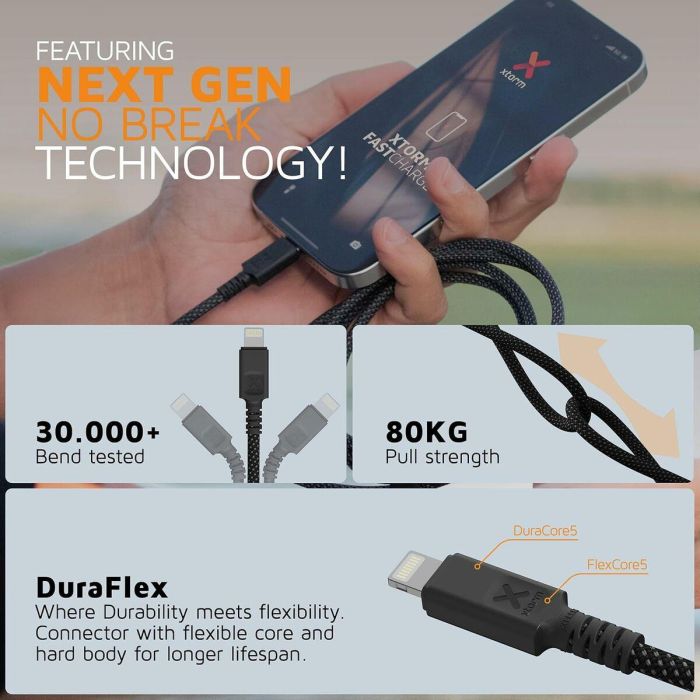 Câble USB Xtorm CX3011 Noir 1,5 m 14