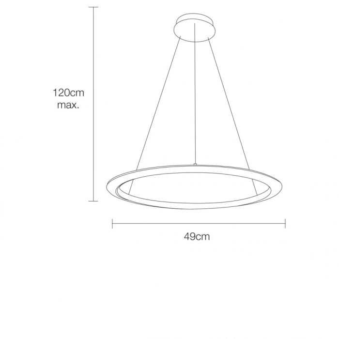 MIM Lampe Suspendue LED TANGO Blanc 28W 1950Lm 2700-6500K MIM-TANGO 1