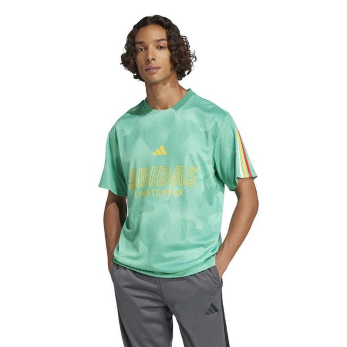 T-shirt à manches courtes homme Adidas Tiro Np Blanc Aigue marine 5-6 Ans 4