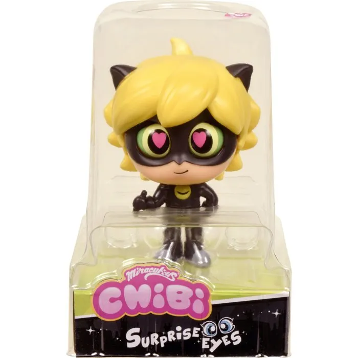 Miraculous Figurine Chibi Surprise - BANDAI - Chibi Eyes - Figure à Collectionner - Modèle Aléatoire