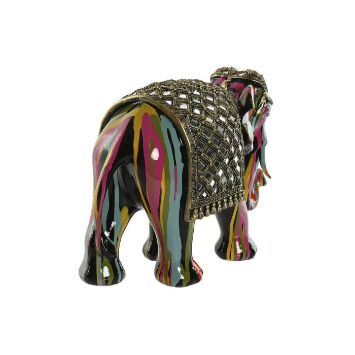 Figurine Décorative Home ESPRIT Multicouleur Résine Eléphant 31 x 14 x 22 cm 1