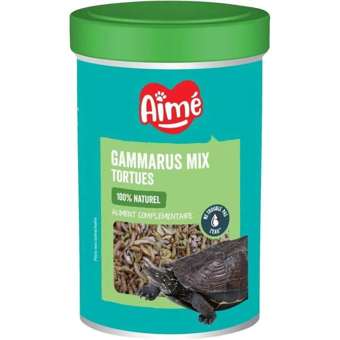 Aime Aliment principal crevettes gammarus pour tortue 1l 0