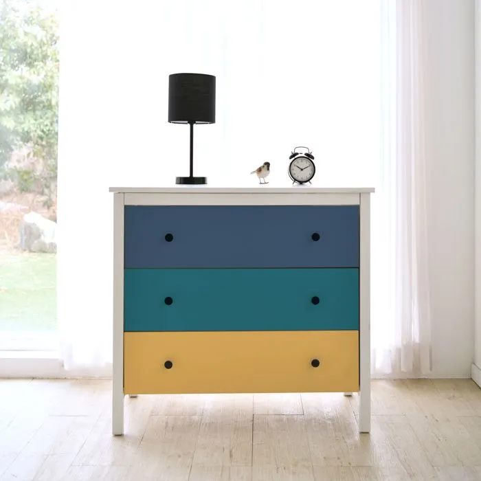 Ripolin - Peinture pour meubles et objets satinée, Bleu de Bering, 0,5L - Pour bois, mélaminé, métal - Intérieur et extérieur