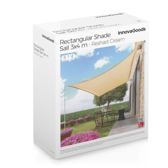 Voile d’Ombrage Rectangulaire Reshad InnovaGoods 3 x 4 m 7 Voile d’Ombrage Rectangulaire Reshad InnovaGoods 3 x 4 m 7