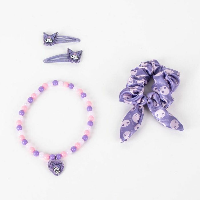 Accessoires pour les Cheveux Hello Kitty Violet 4 Pièces 4 Accessoires pour les Cheveux Hello Kitty Violet 4 Pièces 4