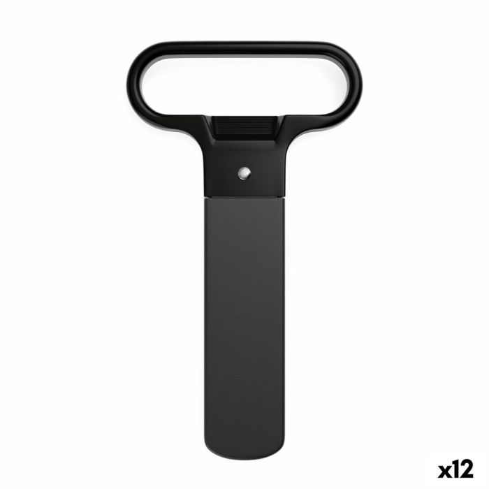 Ouvre-bouteille Koala Basic Noir Métal 11 x 6,5 x 1 cm (12 Unités)