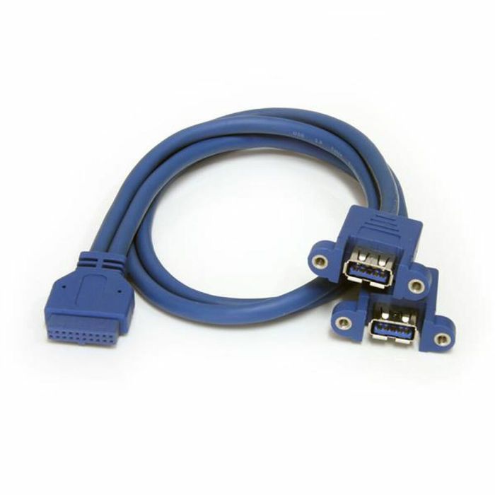 Câble USB Startech USB3SPNLAFHD IDC USB A Bleu 1