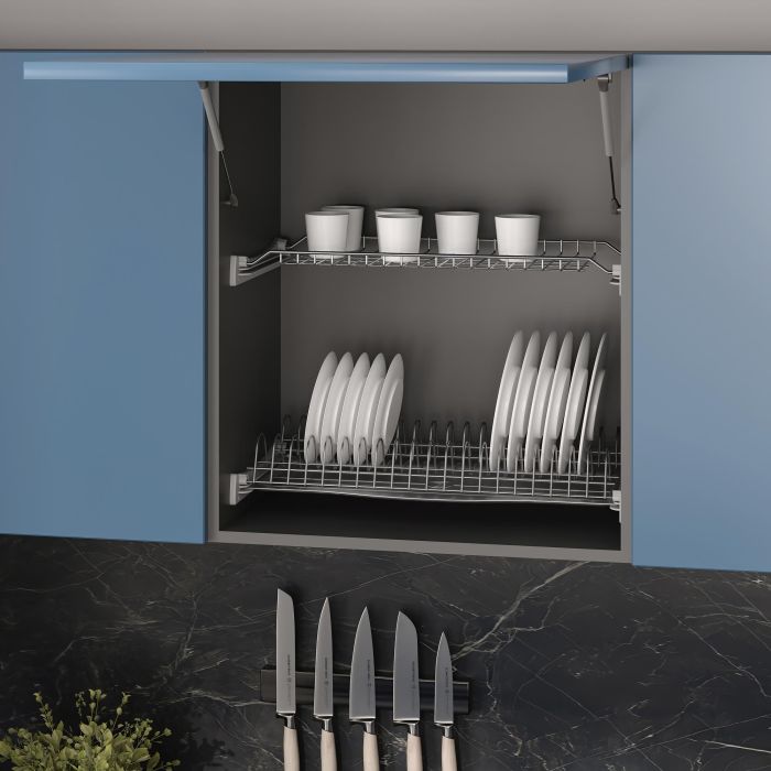 Emuca Égouttoir Suprastar pour module, 600, Acier, Chromé 2