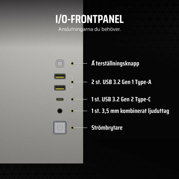 Boîtier ATX semi-tour Corsair Blanc 3 Boîtier ATX semi-tour Corsair Blanc 3