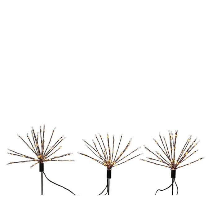 Set de piquets LED de jardin Lumineo Feux d’artifice Noël 220 V MicroLED 3 Pièces