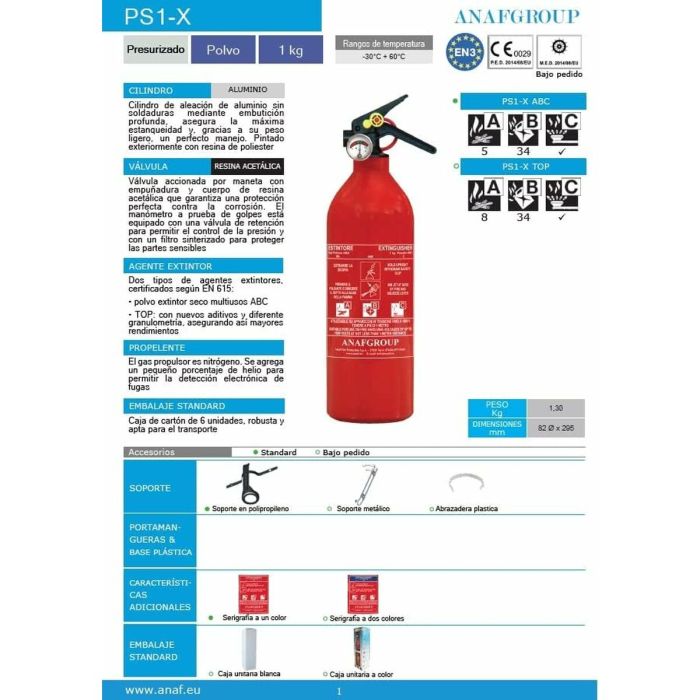 Extincteur d'incendie Anaf Group 2