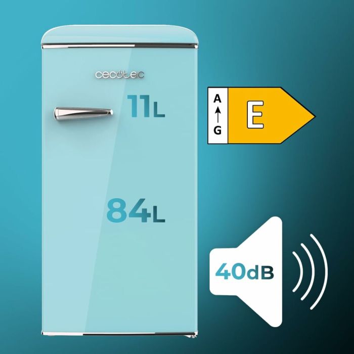 Réfrigérateur Cecotec Bolero CoolMarket TT Origin 95 Blue E 95 L Bleu 1