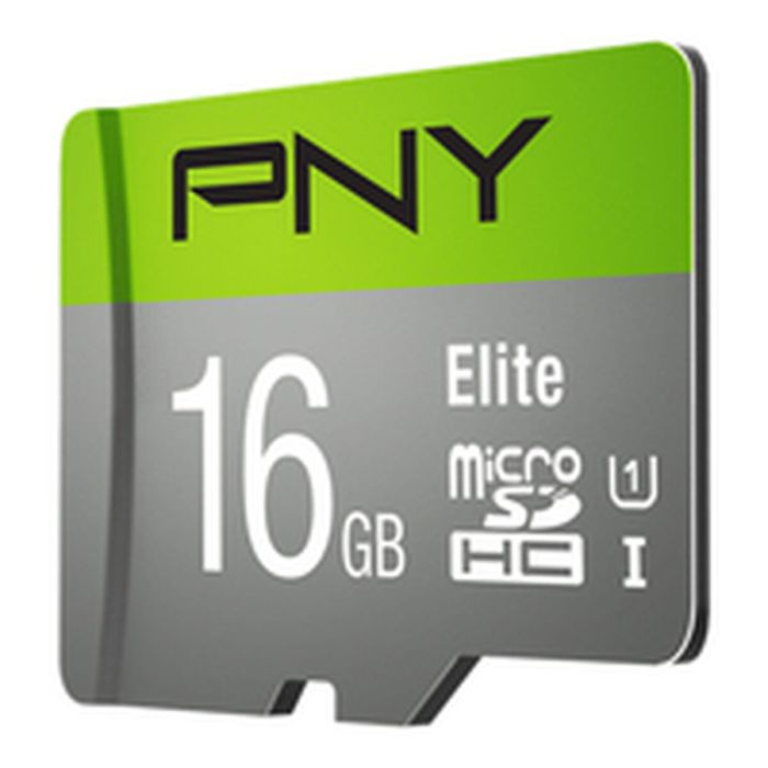 Carte Mémoire Micro SD avec Adaptateur PNY P-SDU16GU185GW-GE Elite C10 16 GB 2